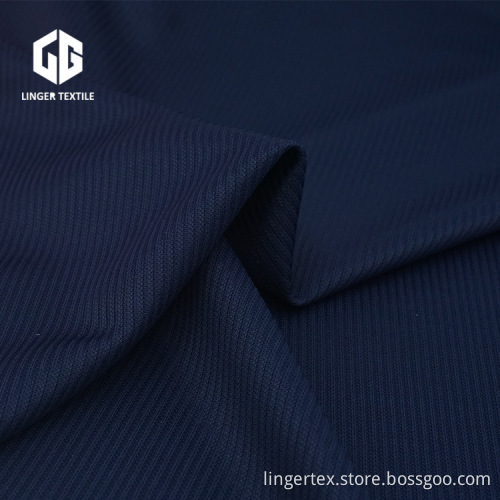 Plain Dyed Stripe Jacquard Interlock Fabric For T-Shirt